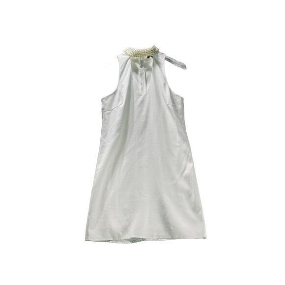LULUS Women's Dress White Sleeveless Pearl Embellished Neckline Stretch Size XS - Picture 10 of 16